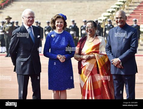 New Delhi India December 2 King Carl Xvi Gustaf And Queen Silvia Of