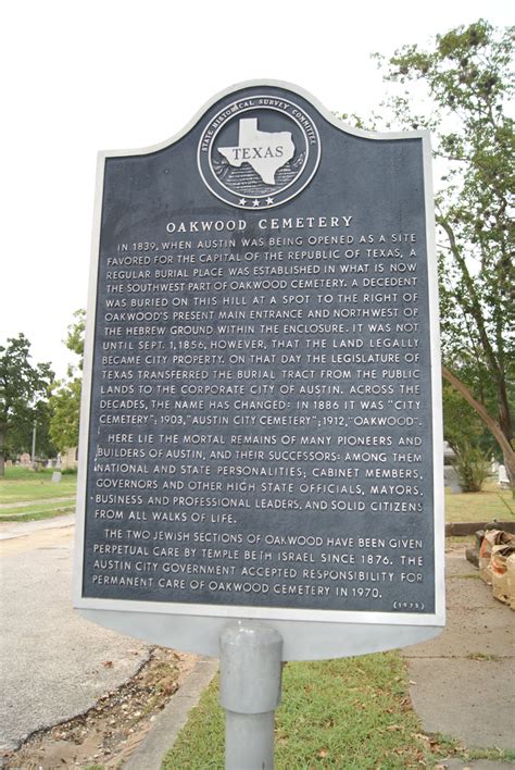 Oakwood Cemetery - TEXAS HISTORICAL MARKERS