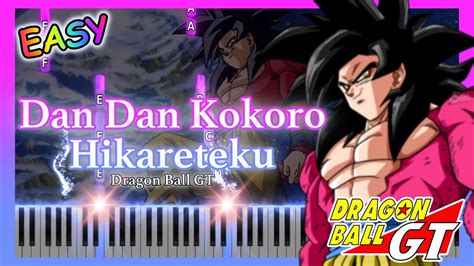 DAN DAN Kokoro Hikareteku Dragon Ball GT Piano Tutorial Piano Easy