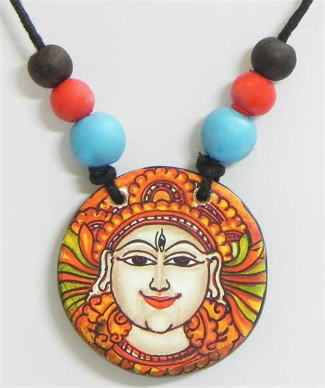 Pendant With Mural Painting Of Shiva