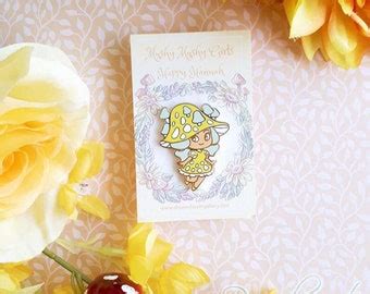 Mushy Mushie Enamel Pins Cute Mushroom Pin Mushroomcore Etsy