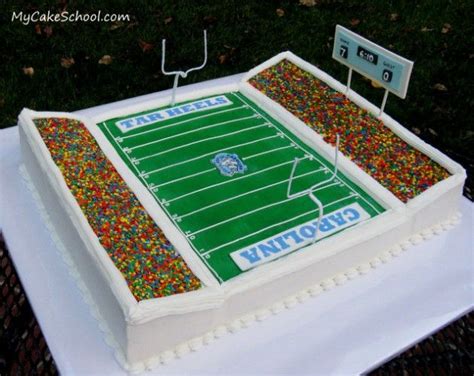 How To Make A Football Stadium Cake My Cake School Football Birthday