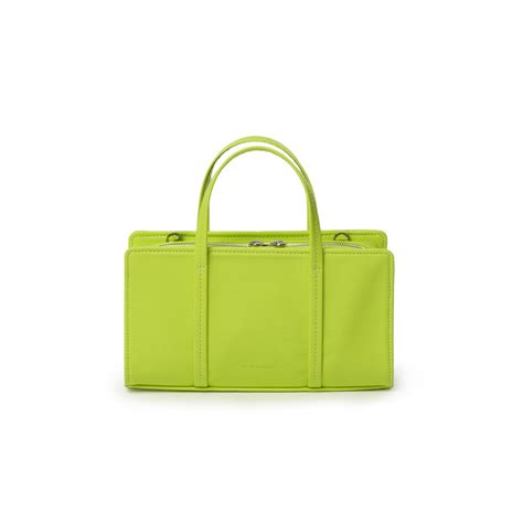 지퍼디디백 zip didi bag S nappa neon green SAMO ONDOH