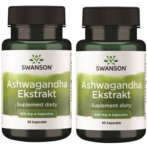 2x Swanson Ashwagandha Extract 450 mg 60 kapsułek 12826957710 Allegro pl