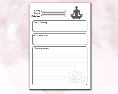 Meditation Yoga Journal 120 Pages Ready To Upload PDF Etsy