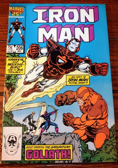 Iron Man 206 Direct Edition 1986 Vf 8 0 Marvel Comics Copper Age