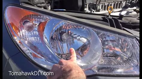 Replace Head Light Head Lamp Hyundai 2 Easy Ways Youtube