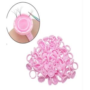 Kit Anel Batoque Rosa Extens O De Cilios Para Cola Microcolors