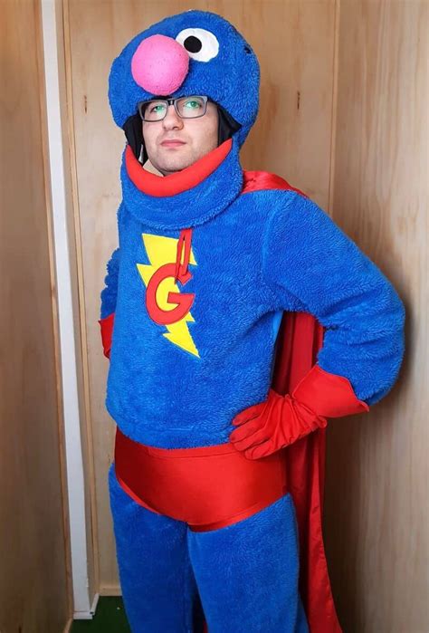 Super Grover - Muppet Adult Costume - Snog The Frog