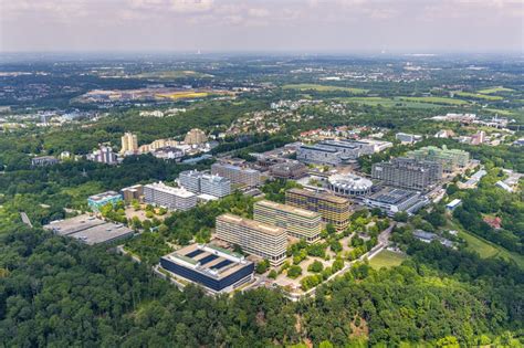 Bochum von oben Campus Gebäude der Ruhr Universität in Bochum im