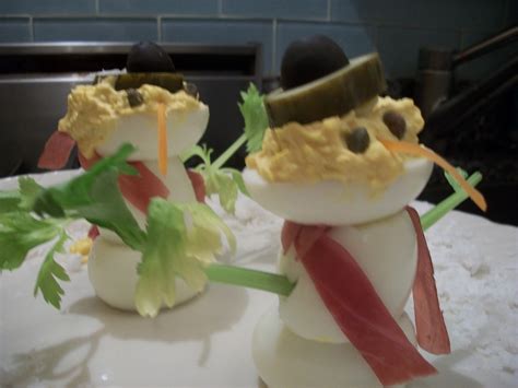 Evenings With Peter Deviled Egg Snowman