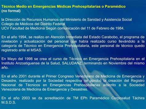 La Atención Prehospitalaria y el Paramédico Venezolano PPT