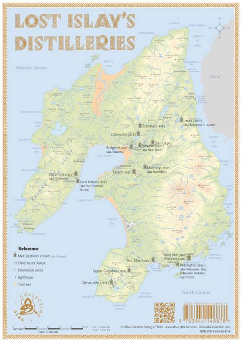 Whisky Distilleries Islay - Tasting Map