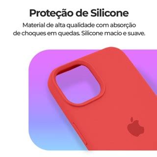 Capa Case IPhone 14 Plus Aveludada Premium Fechada Embaixo Silicone