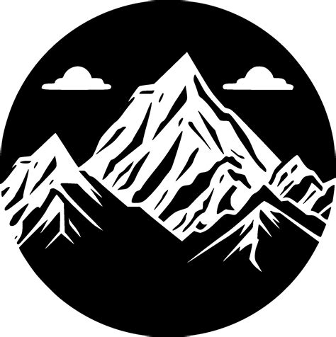 Mountain, Black and White Vector illustration 28156499 Vector Art at ...