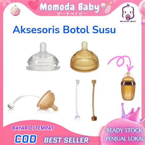 Jual MOMO PIKO BELLO Dot Wide Neck BPA FREE Dot Bayi Cokelat Pengganti