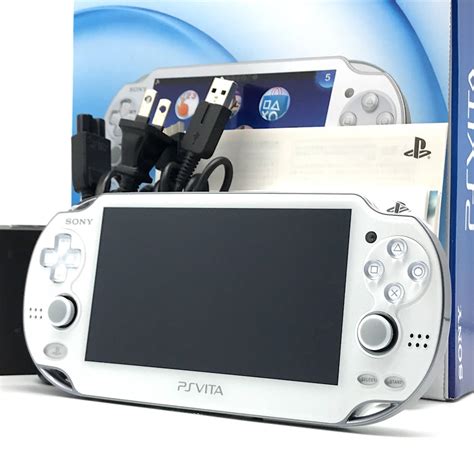 Sony Ps Vita Crystal White Pch Oled Wi Fi W Charger Box