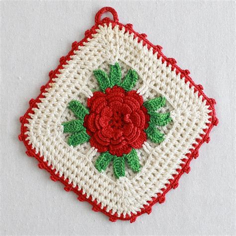 Premium Vintage Potholders Set Crochet Pattern Pdf Etsy