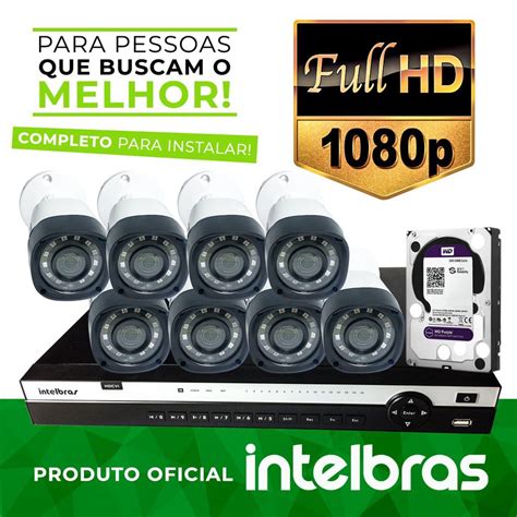 Kit Monitoramento Profissional Completo Intelbras Alta Denifição Full