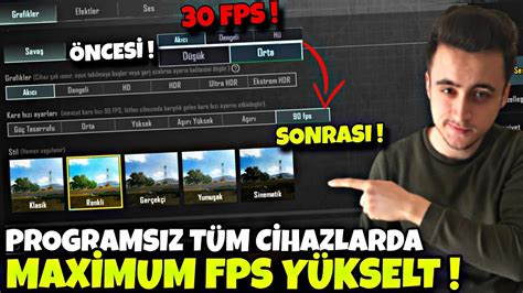 TÜM CİHAZLAR PROGRAMSIZ 90 FPS NASIL YAPILIR PUBG MOBİLE KASMA