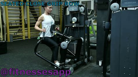 Seated Close Grip Row Youtube