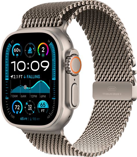 Apple Watch Ultra Gps Cellular Mm Titanium Case With Natural