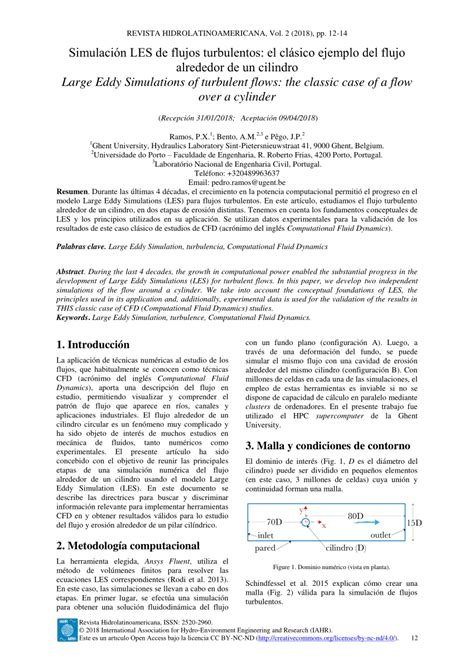 PDF Large Eddy Simulations Of Turbulent Flows The Classic Case Of A