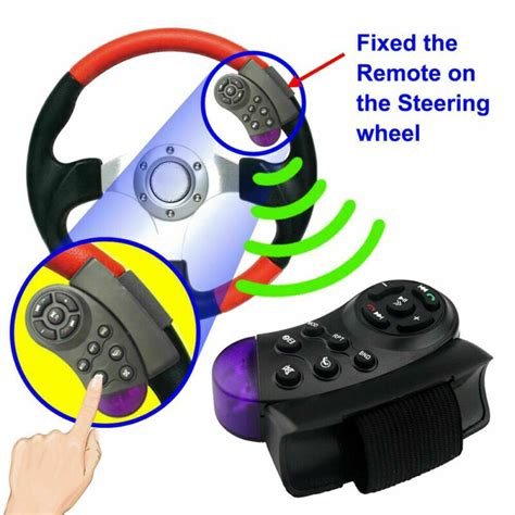 Universal Wireless Car Steering Wheel Button Remote Control For Cd Dvd