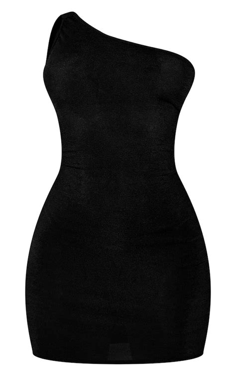 Black One Shoulder Cut Out Back Bodycon Dress Prettylittlething Usa