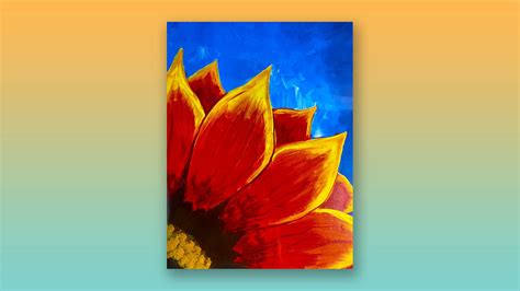 Sunflower Canvas Painting - Artist For A Day