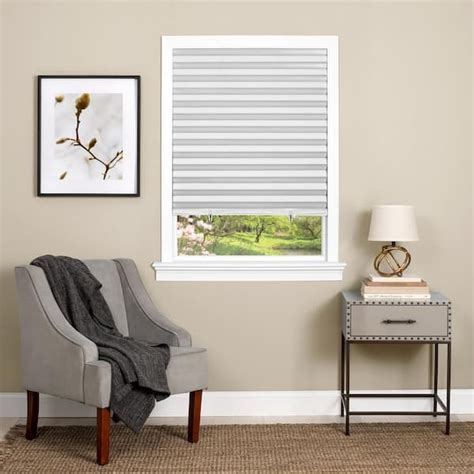 ACHIM 1 2 3 White Cordless Room Darkening Pleated Vinyl Window Shade 36