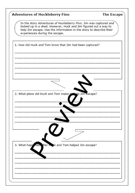 Adventures Of Huckleberry Finn Worksheets Made By Teachers