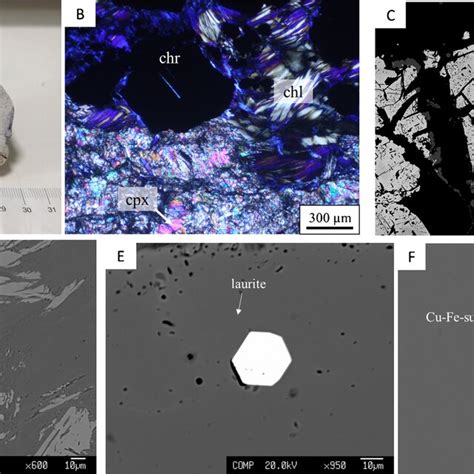 Bse Images A To D And X Ray Elemental Maps E Of Tripes Chromitites