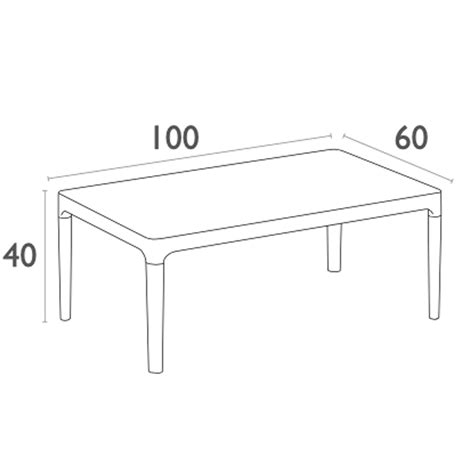 Sky Table Basse En Polypropylène Noir à Petit Prix Coffee Meuble