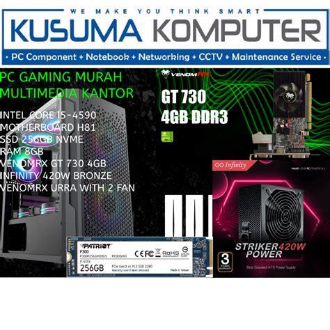 Jual Pc Gaming Rakitan Intel Core I Vga Gt Gb Gb Ssd