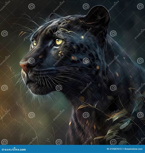 Realistic Illustration of Panther. Generative AI Stock Illustration ...