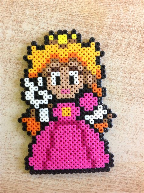 Princess Peach Perler Bead By Amanda Collison Perler Bead Patterns Perler Bead Art Easy