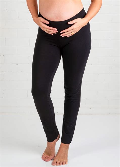 Jacoba Black Maternity Yoga Pants By Trimester Clothing