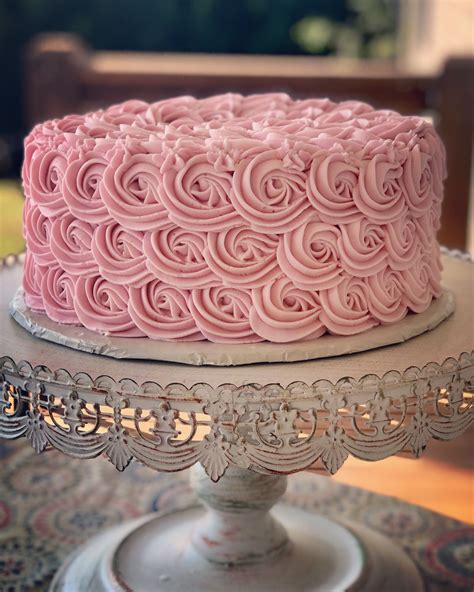 Pink Rosette Cake Pink Rosette Cake Cake Rosette Cake