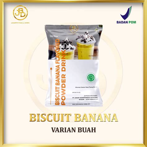 Jual Bubuk Minuman Premium Biscuit Banana Jakarta Bubble Drink Bpom