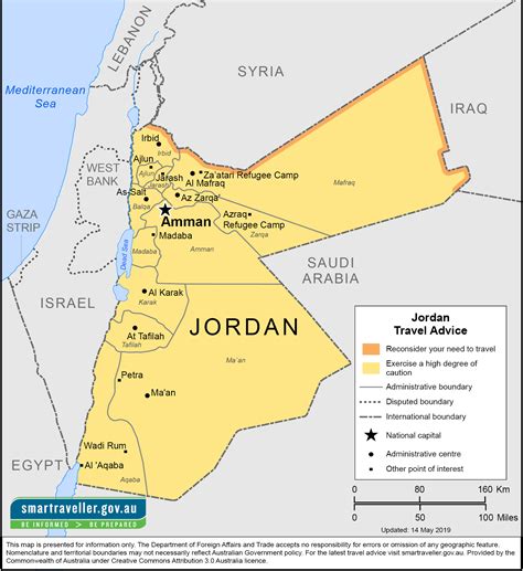 Jordan Tourist Attractions Map - Tourist Destination in the world