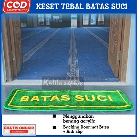 Jual Keset Masjid Batas Suci Super Tebal Anti Slip 40 X 80 Cm Shopee