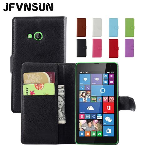 For Lumia Leather Flip Cover Case For Microsoft Nokia Lumia