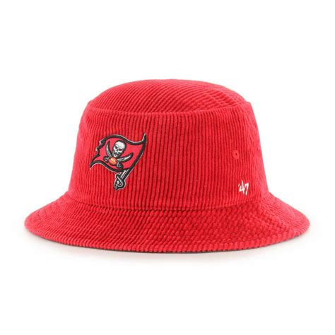 47 Tampa Bay Buccaneers Thick Cord Bucket Hat Red Editorialist