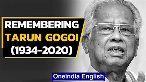 Former Assam Chief Minister Tarun Gogoi Passes Away Oneindia News