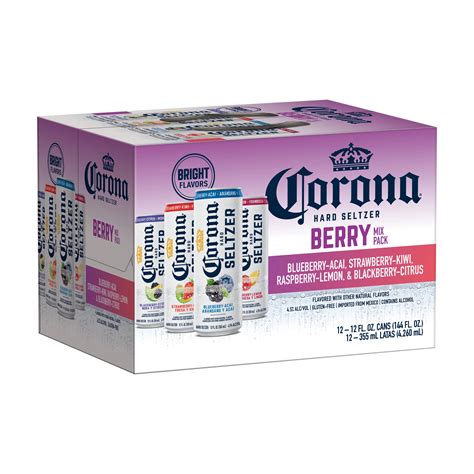 Corona Hard Seltzer Berry Mix Variety Pack Gluten Free Oz Cans