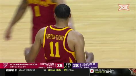 Iowa State Vs Kansas State Men S Basketball Highlights YouTube