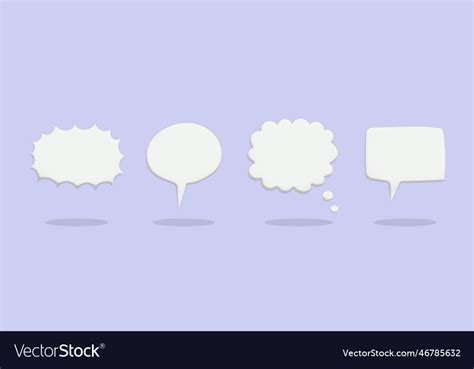 3d Speech Bubble Chat Icon Collection Set Poster Vector Image