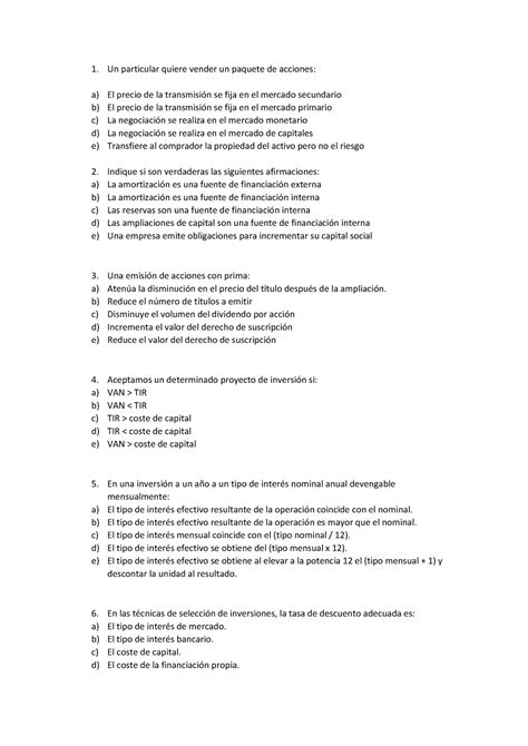 TEST FADE Fundamentos de Administración y Dirección de Empresas