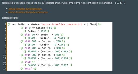 Home Assistant Template Sensor Example